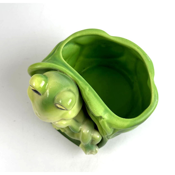 Super Cute Vintage Anthropomorphic Frog Planter For Succulents Flowers Or Plant - Picture 2 of 12